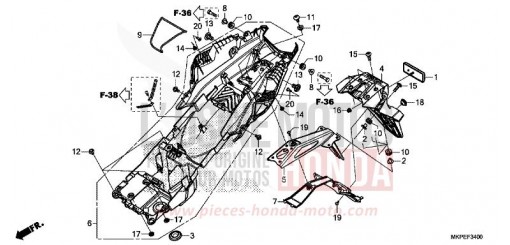 PARAFANGO POSTERIORE CB500FAM di 2021